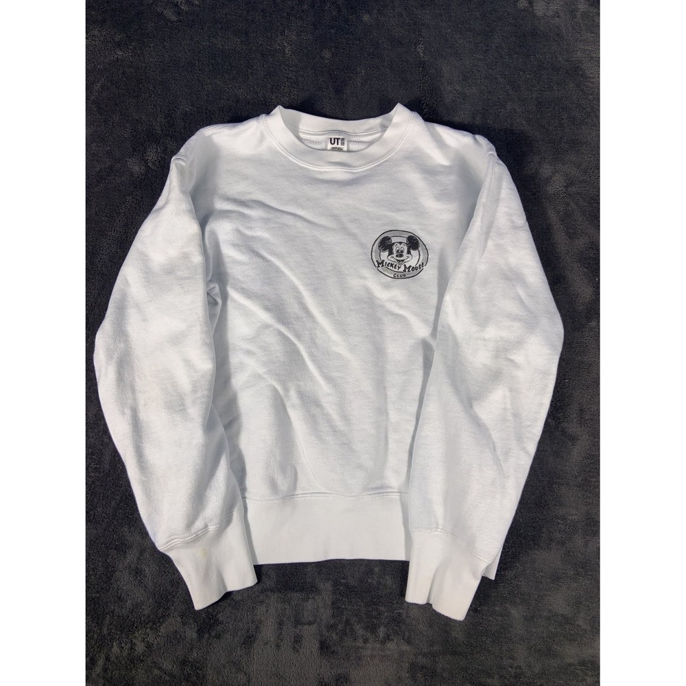 Uniqlo Joshua Vides Disney Mickey Mouse Club UT Sweatshirt Men Size L White Crew